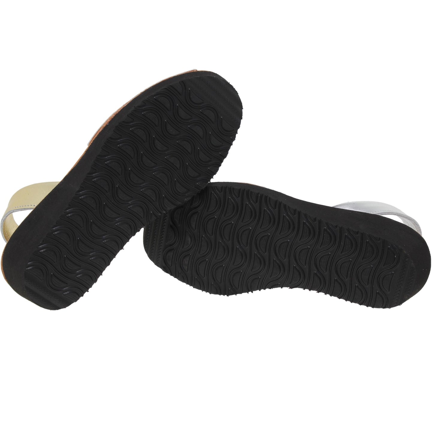 Abarcas menorquinas cuña mujer piel oro Aitana