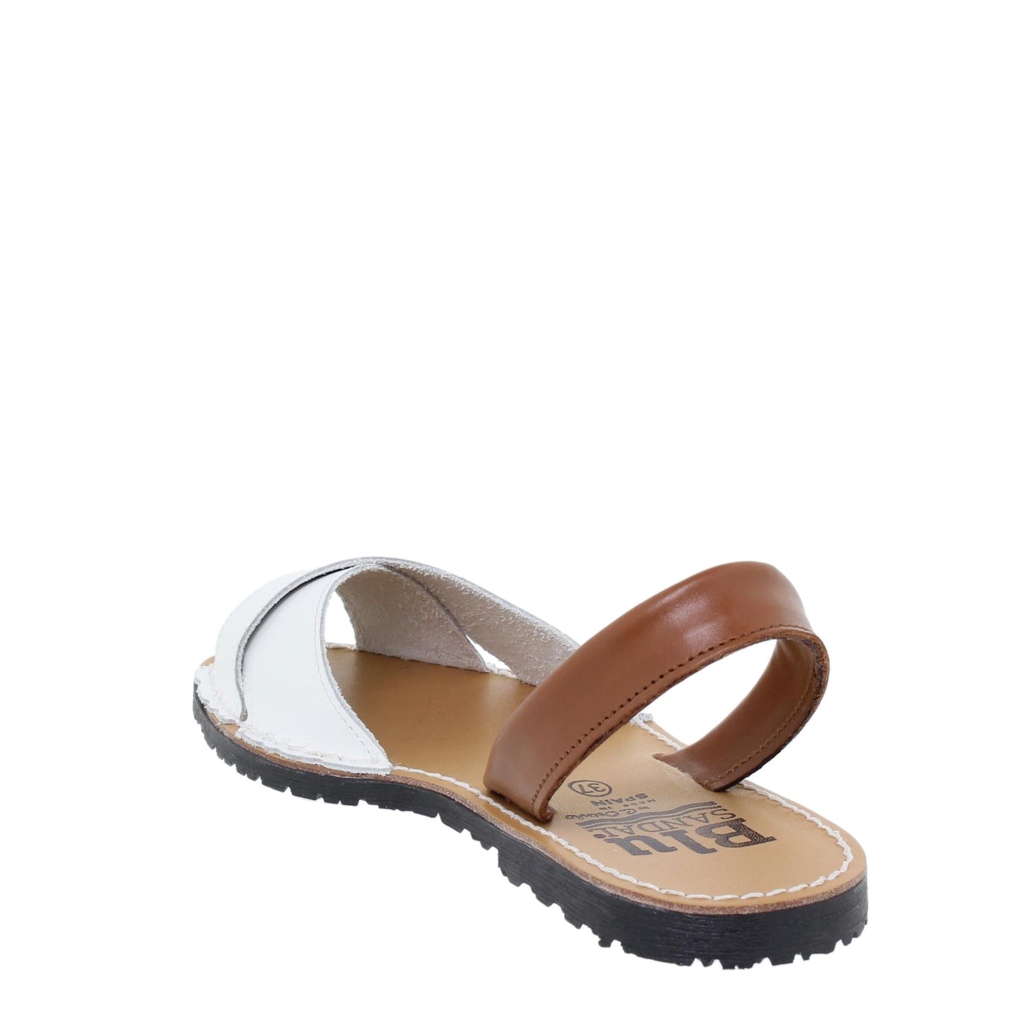 Abarcas Sandalia Menorquinas Mujer piel Blanco Mayo