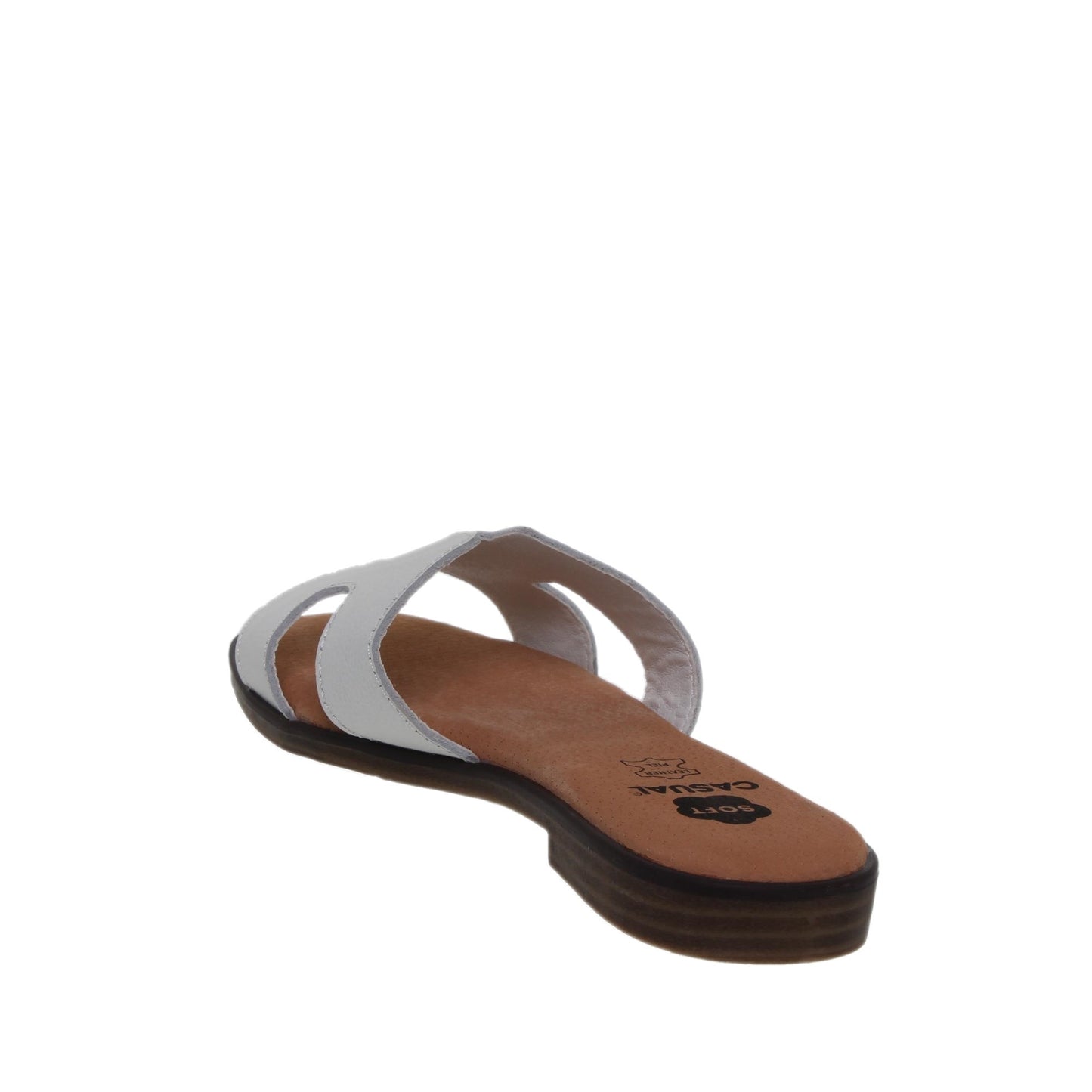 Sandalias planas mujer piel Blanco Johana