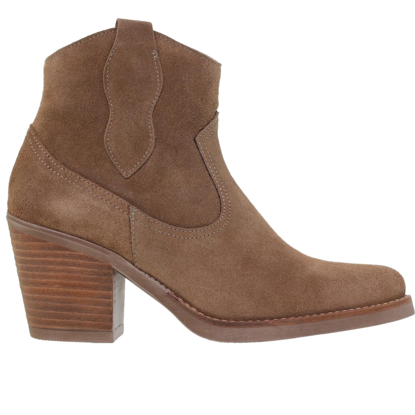 Botines cowboy Mujer Carole Taupe