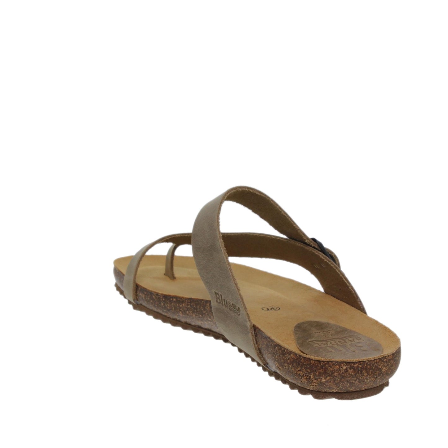 Sandalia plana mujer piel Kaki Venturina