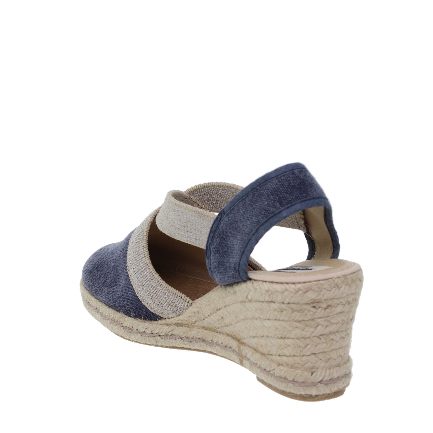 Sandalia cuña alpargata esparto mujer azul Carla