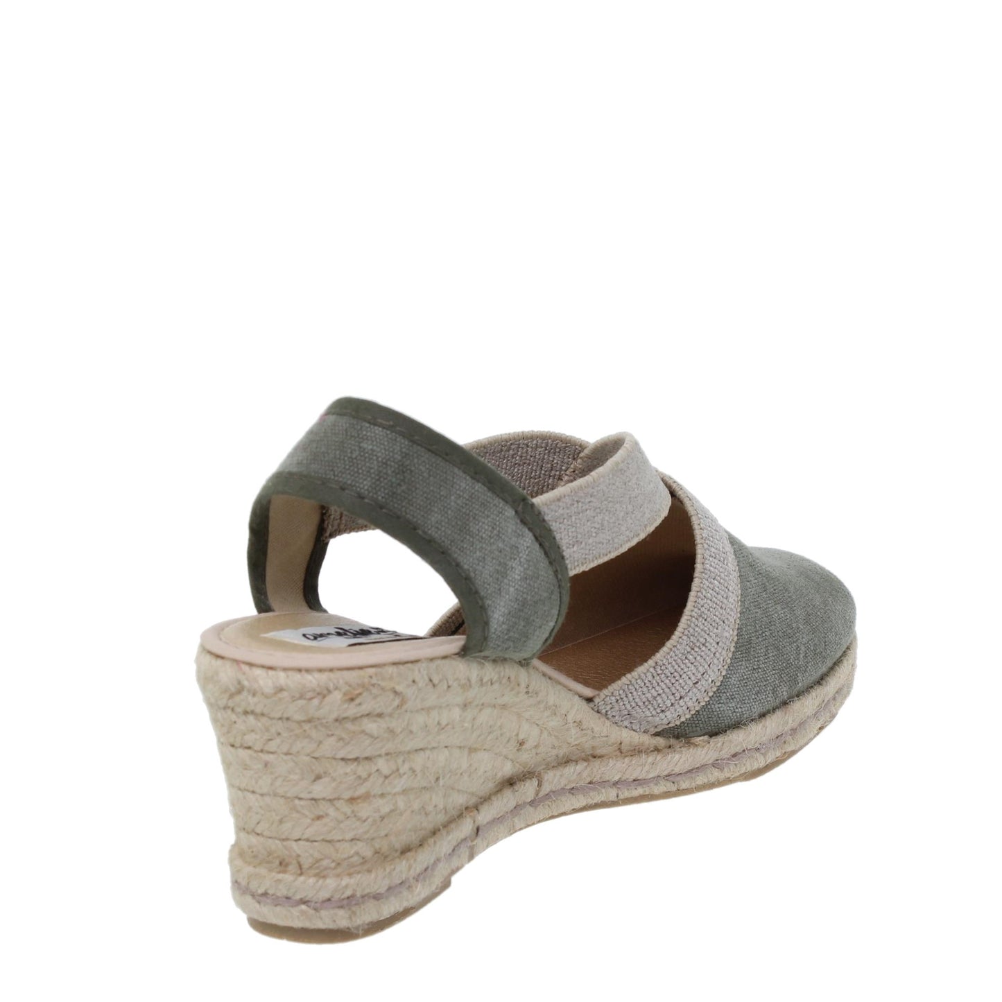 Sandalia cuña alpargata esparto mujer verde Carla