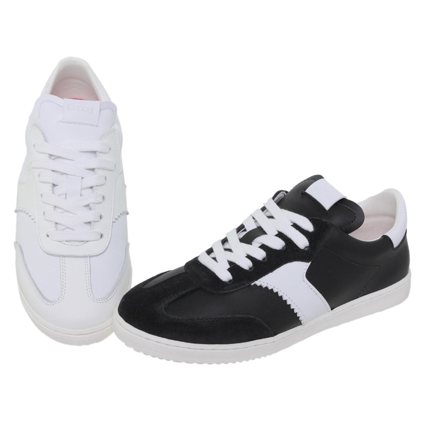 Deportivas Mujer Piel Malva Negro