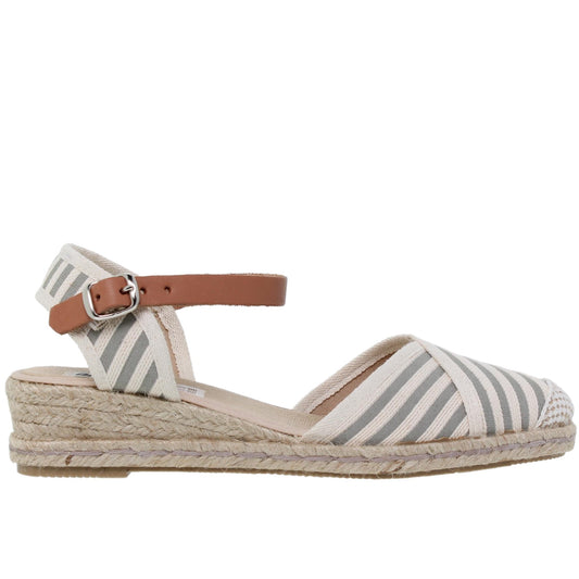 Sandalia cuña alpargata esparto mujer kaki Girasol
