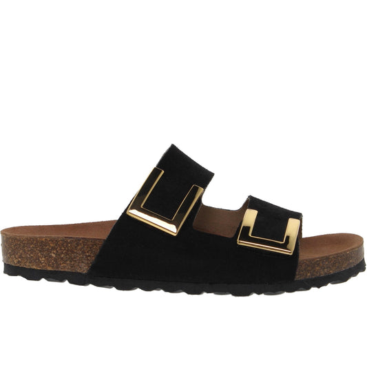Sandalia Bio Mujer piel Negro Nieves