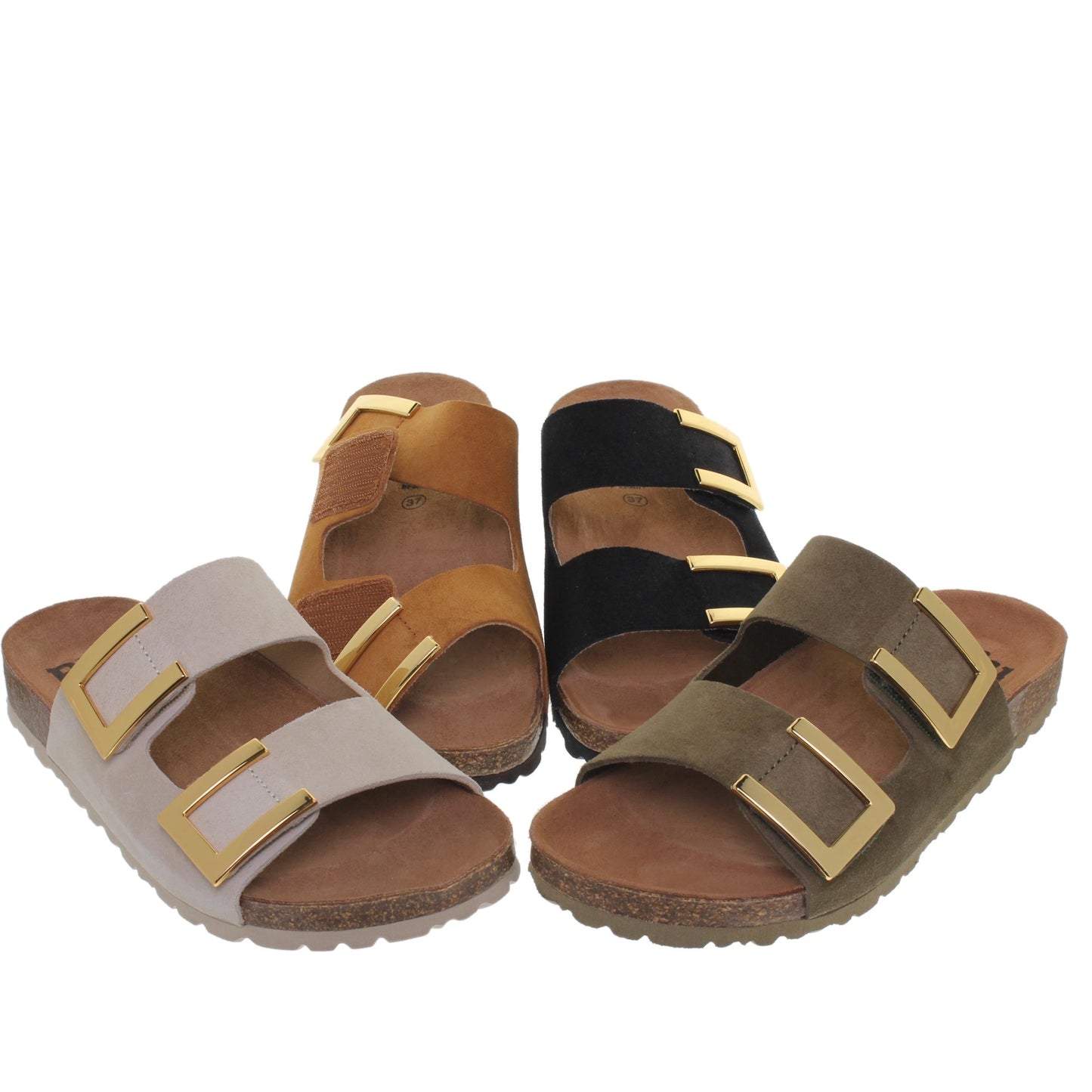 Sandalia Bio Mujer piel Negro Nieves