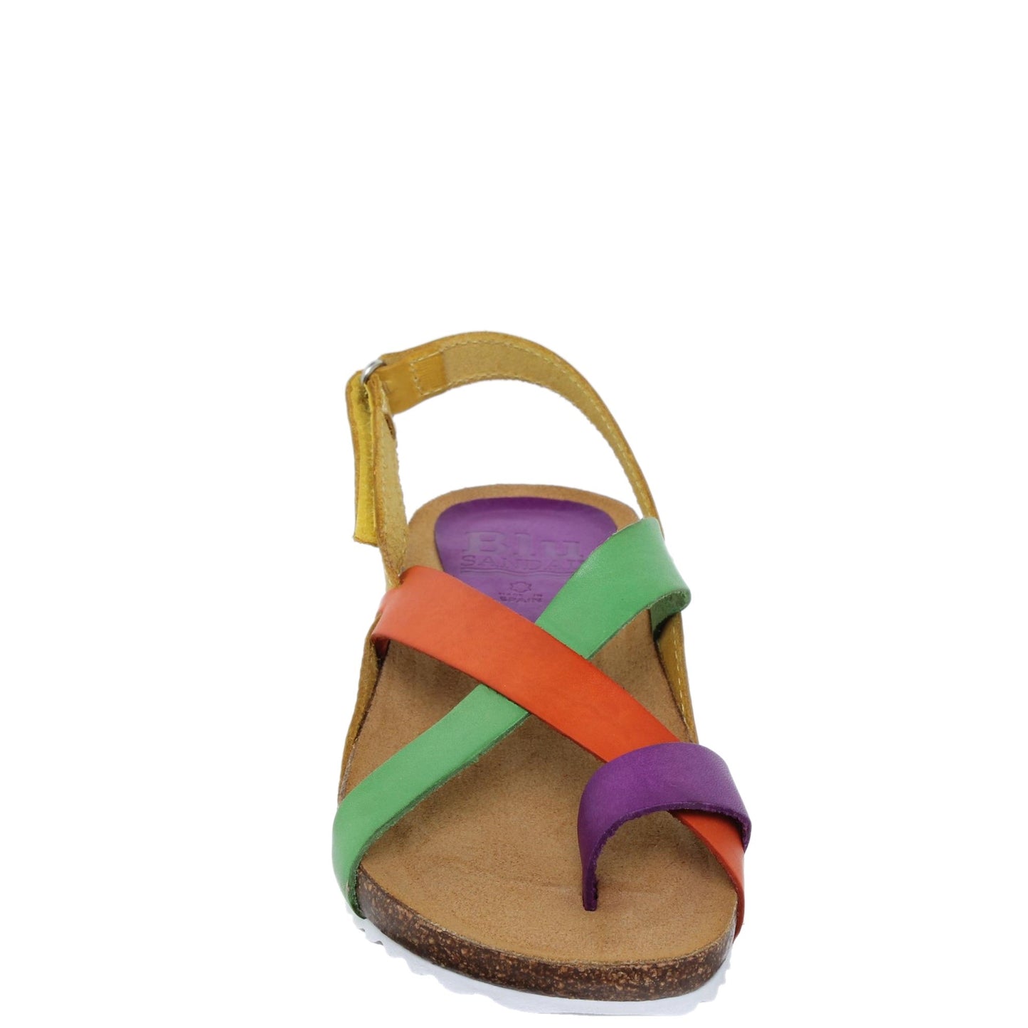 Sandalia plana mujer piel multicolor Amatista