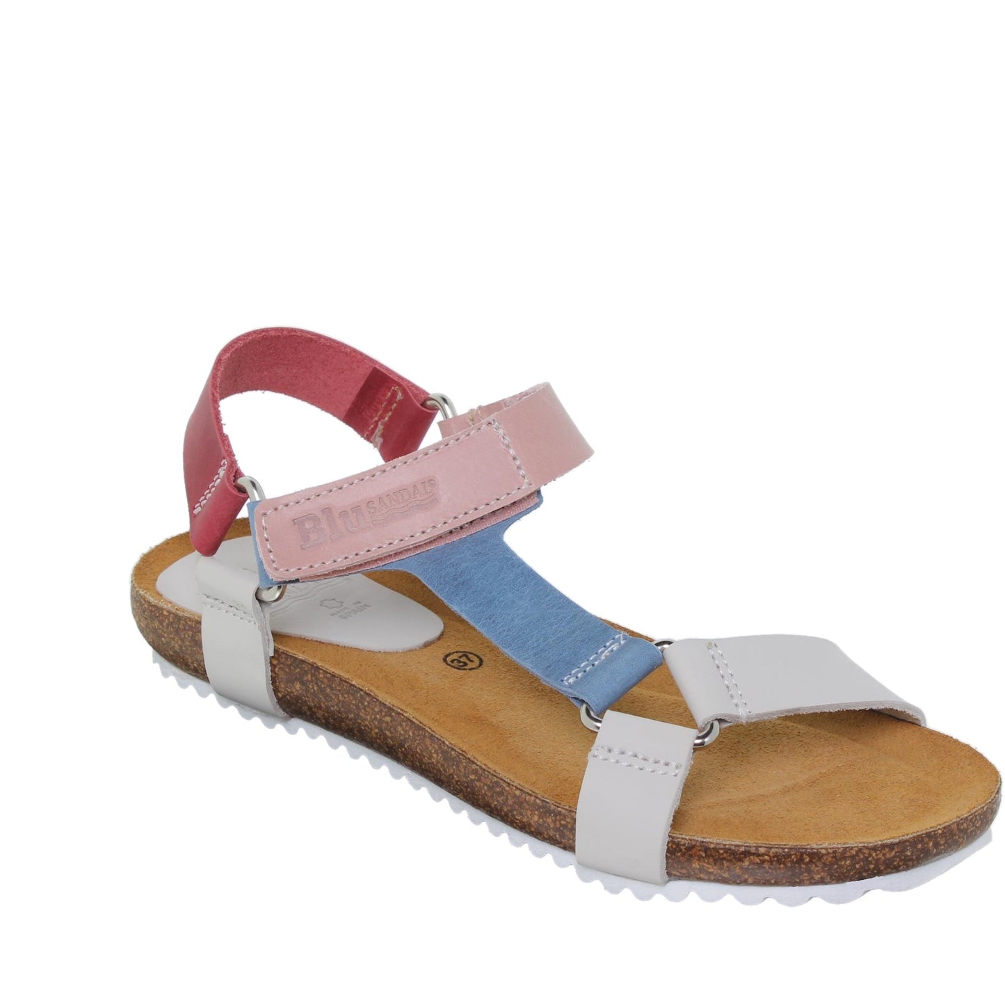 Sandalias deportivas mujer bio piel multicolor Aguamarina