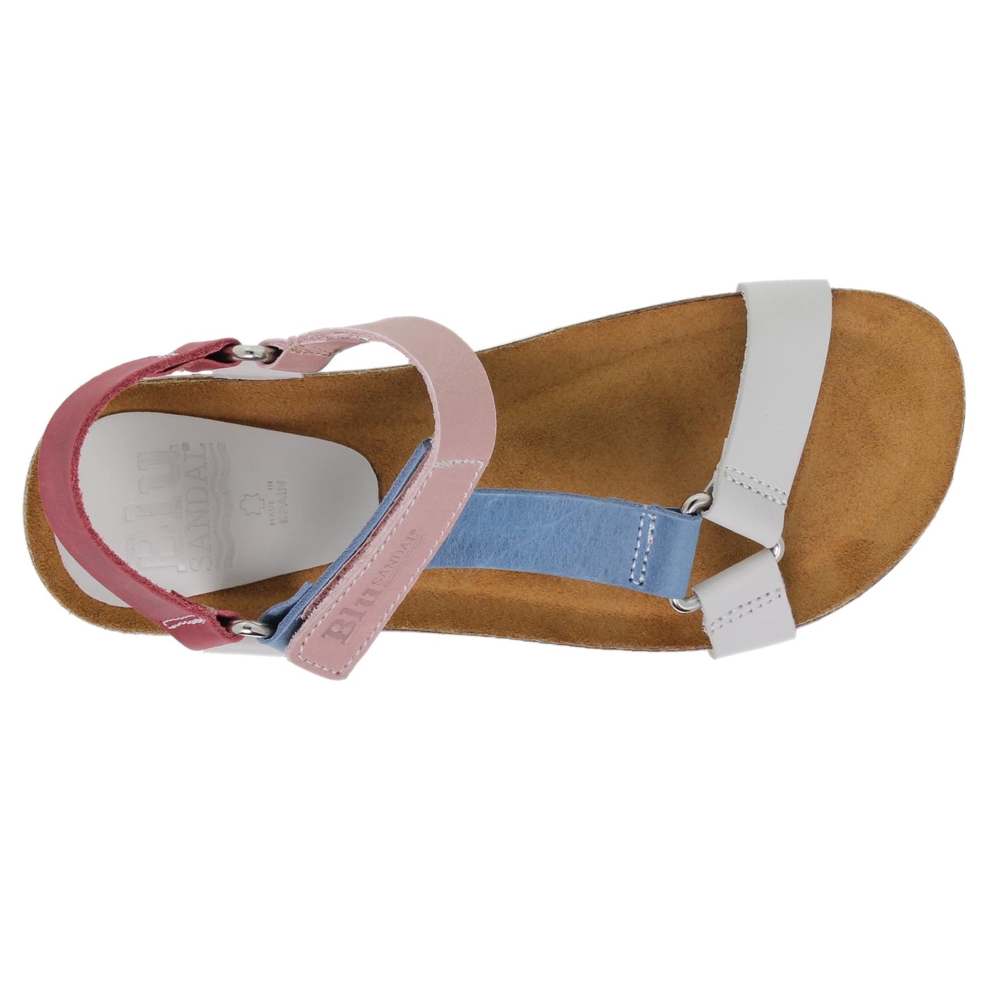 Sandalias deportivas mujer bio piel multicolor Aguamarina