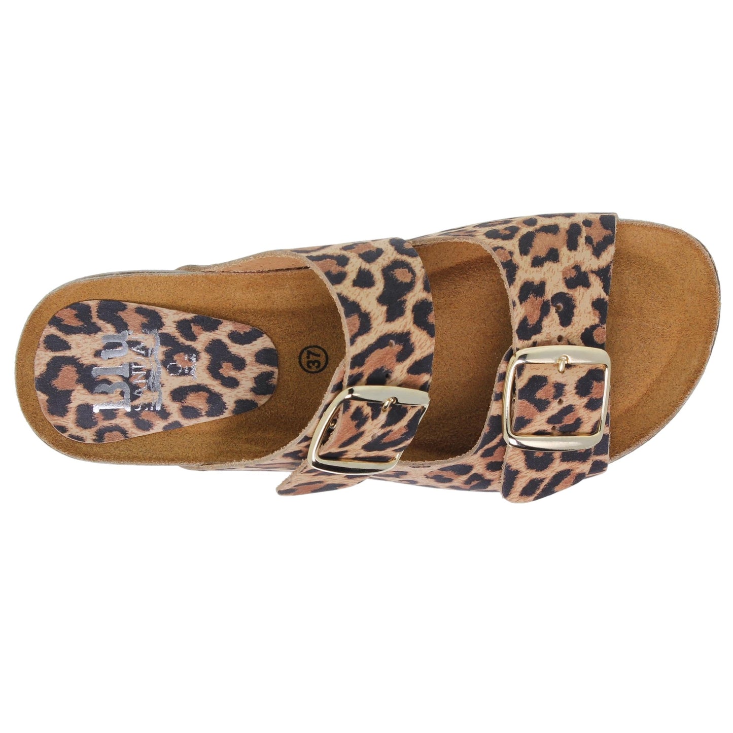 Sandalia Plana Bio Mujer Piel Leopardo Dalila