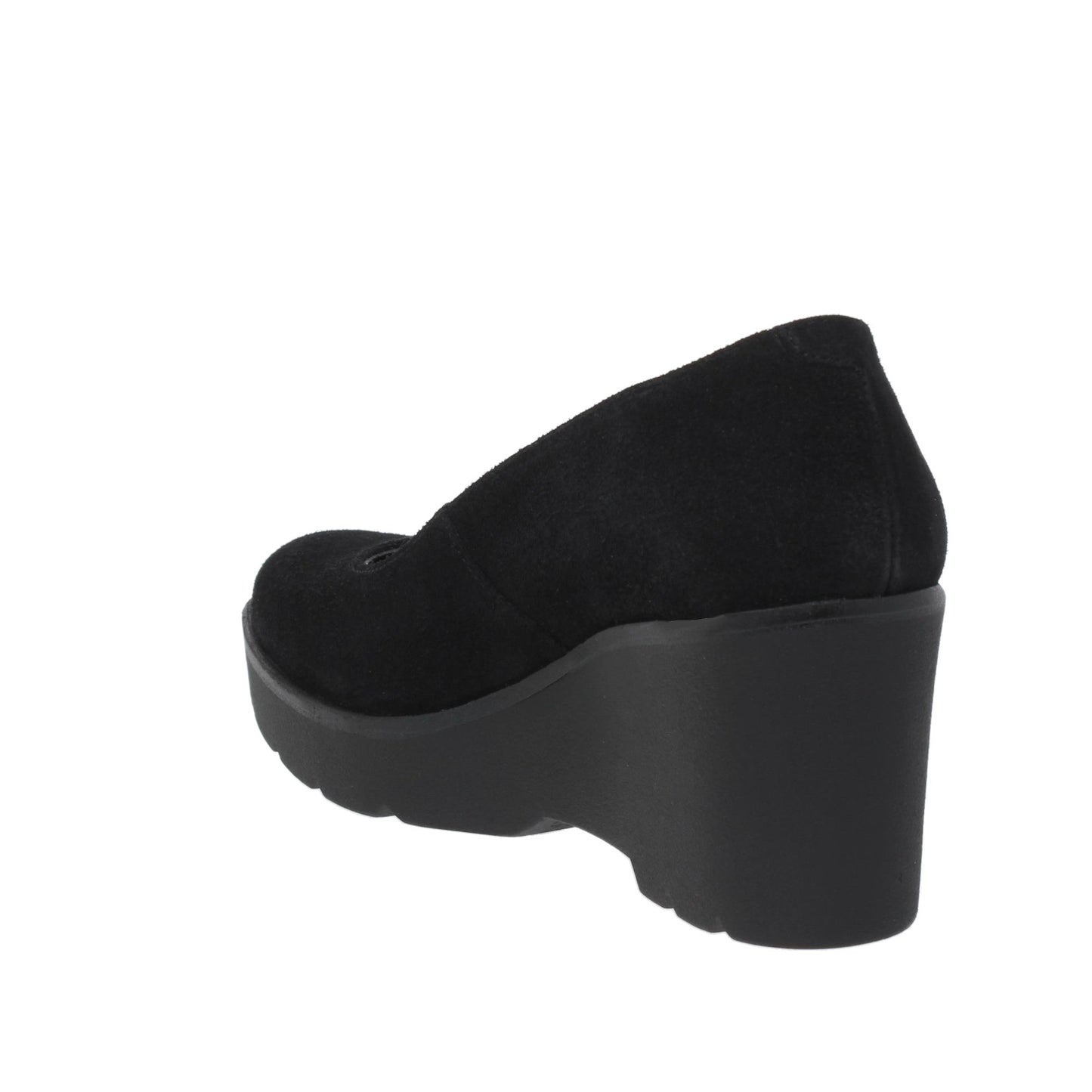 Zapato cuña mujer Emilia Serraje Negro