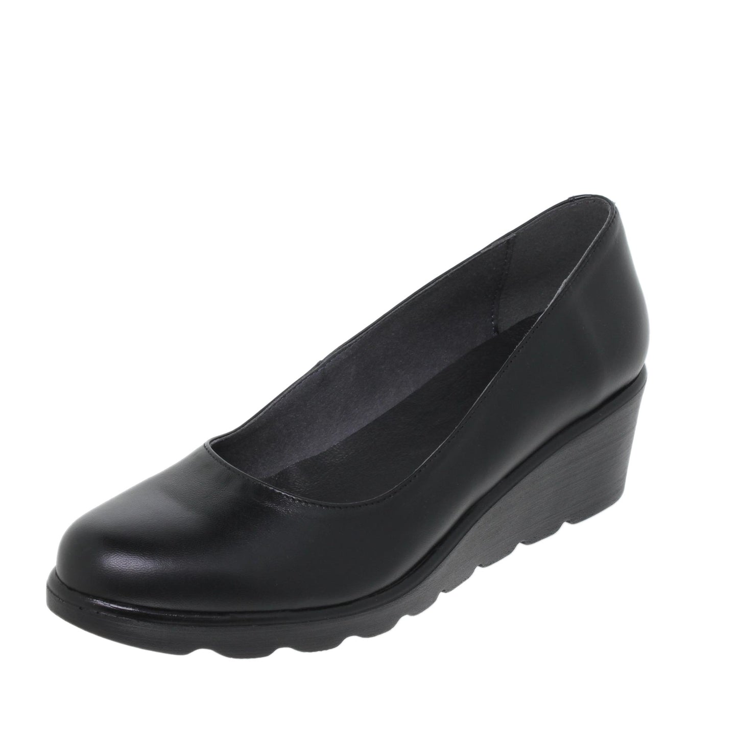 Zapato cuña mujer Emilia Negro