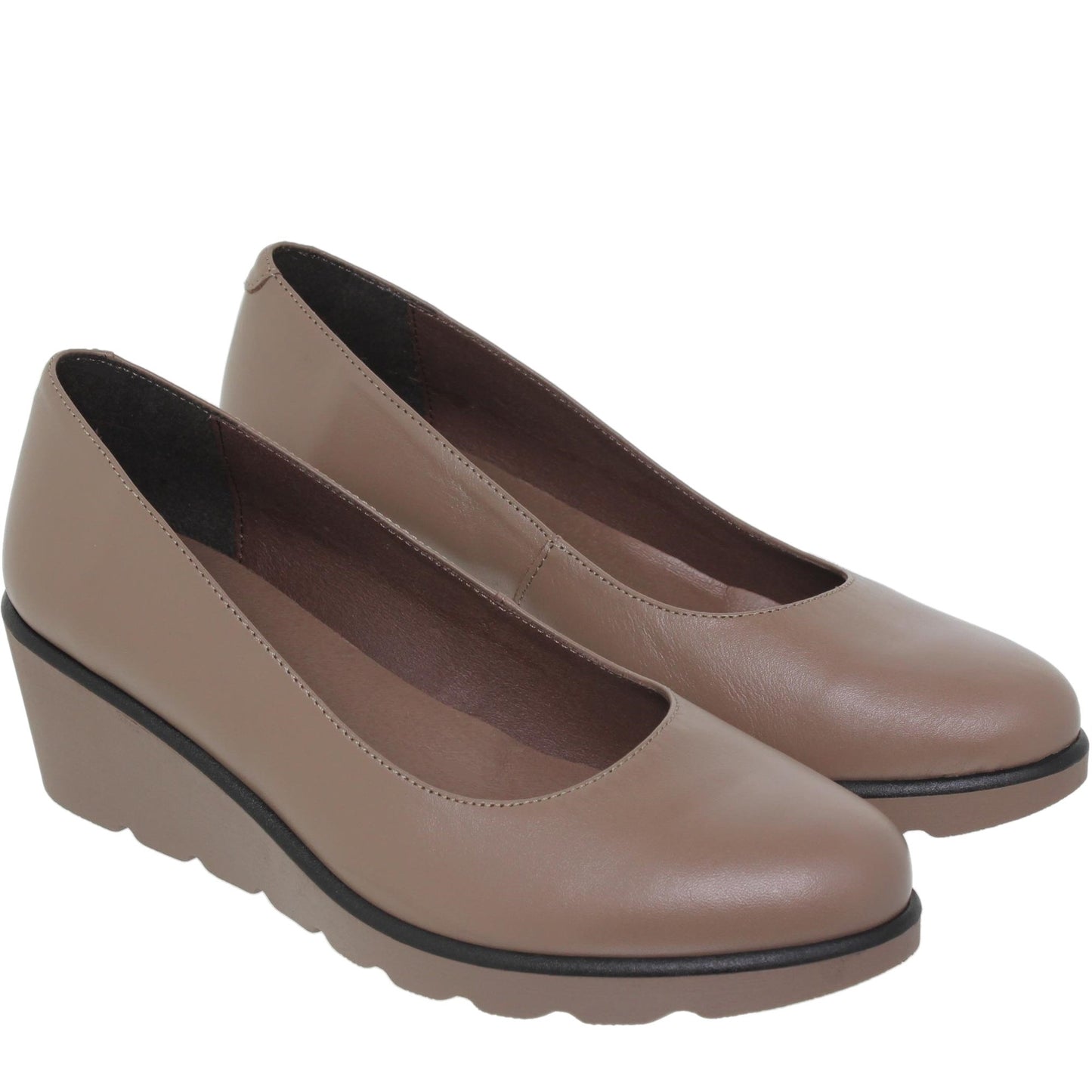 Zapato cuña mujer Emilia Taupe