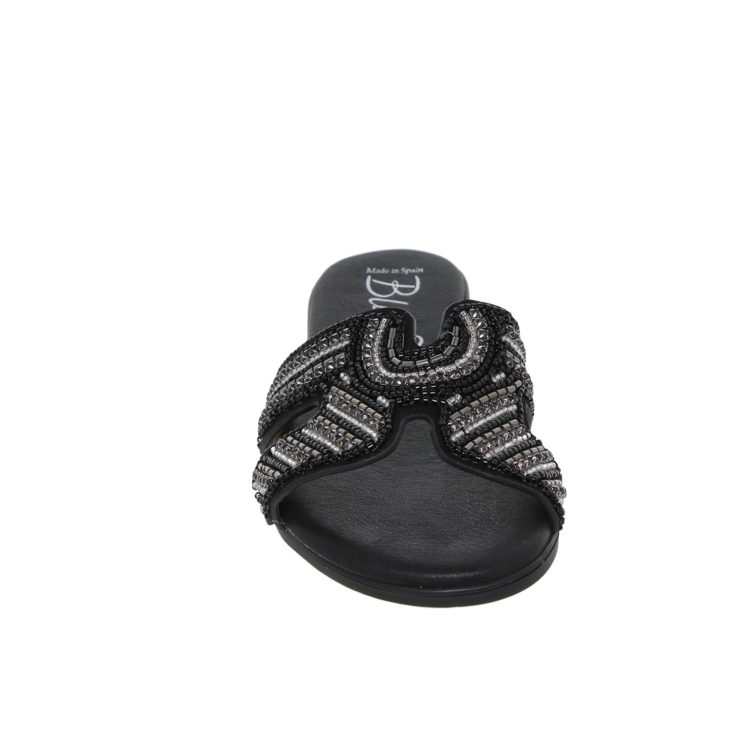 Sandalias planas mujer piel Negro Yanira
