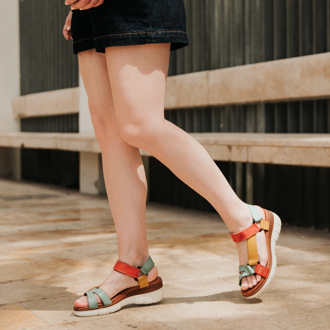 Sandalias deportivas Mujer piel Multicolor Sport