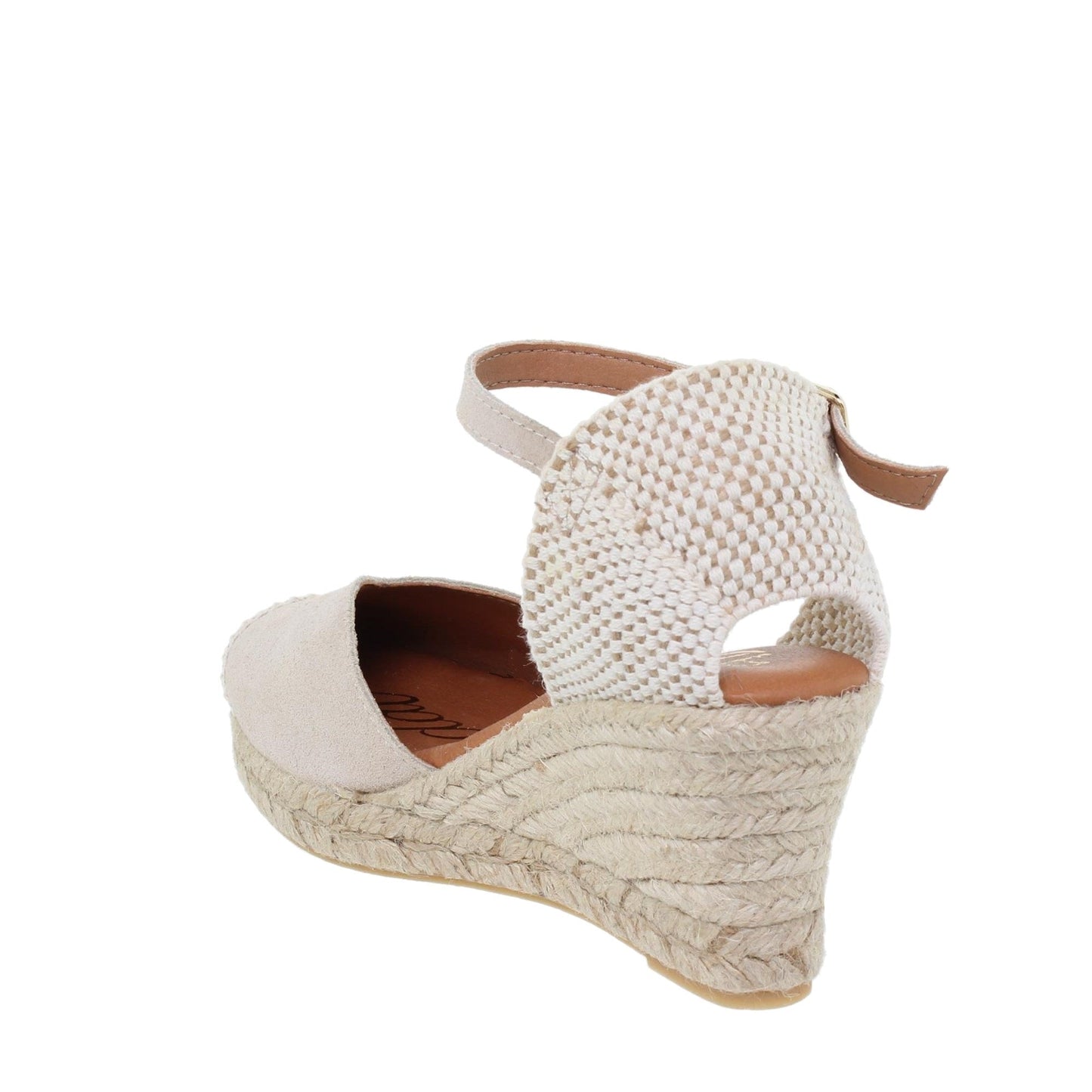 Sandalia Cuña Alpargatas de esparto Mujer Eva Beige