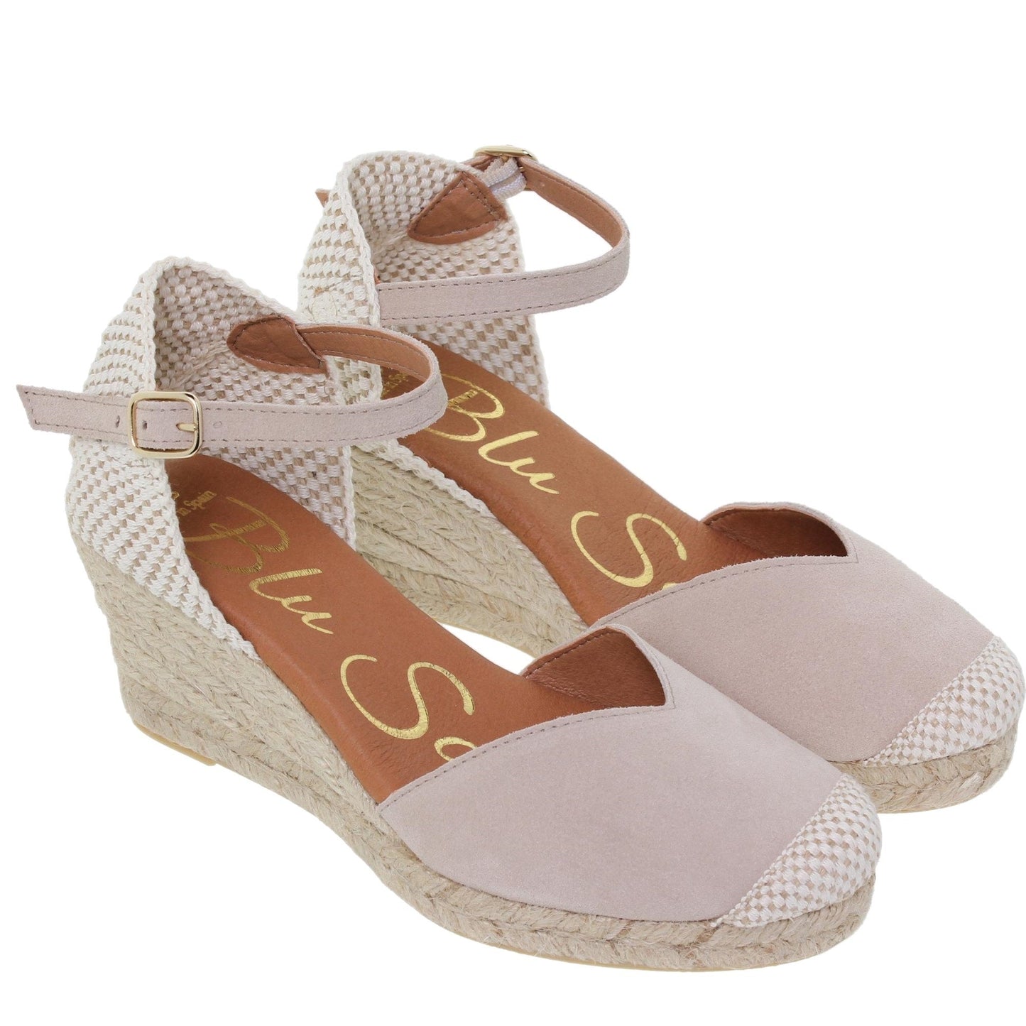 Sandalia Cuña Alpargatas de esparto Mujer Eva Beige