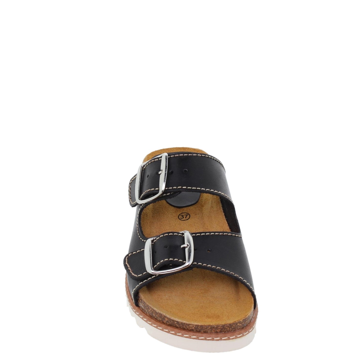 Sandalia Plana Bio Mujer piel Negro Alexy