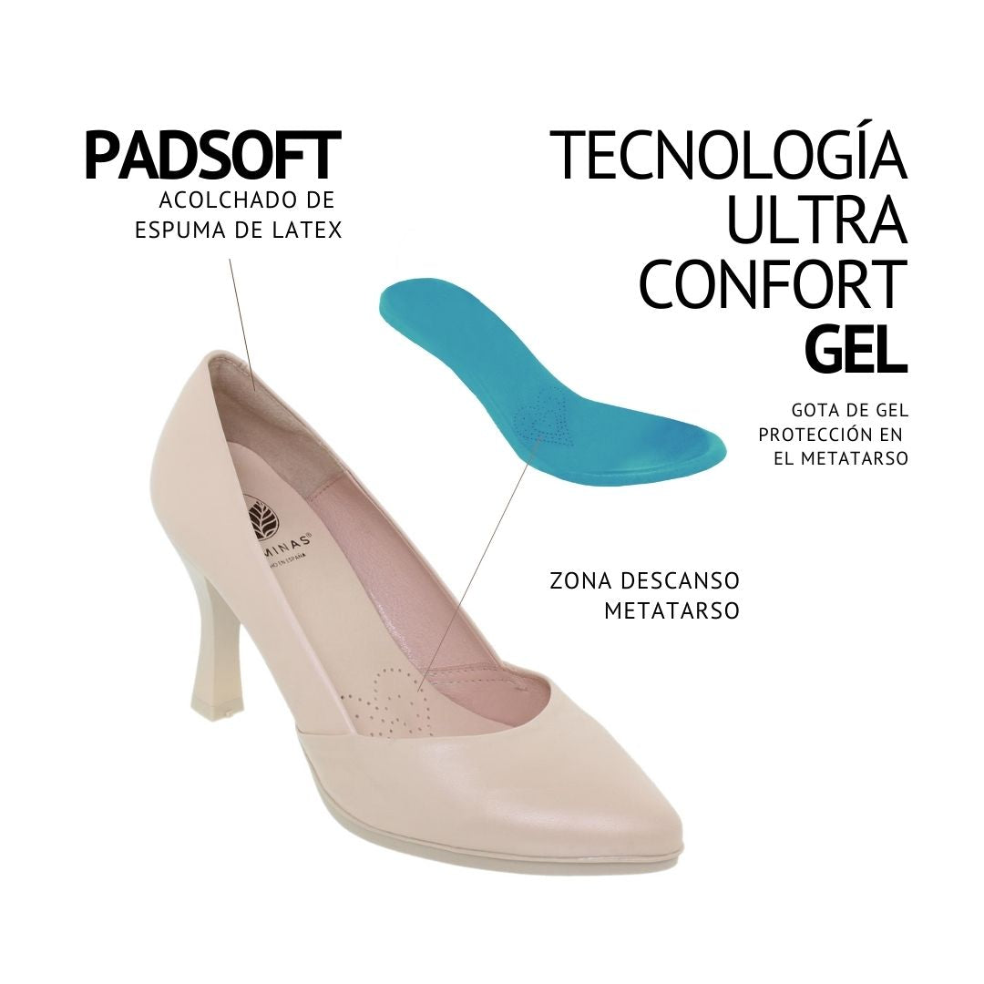 Zapato Tacón Mujer Samantha Crema
