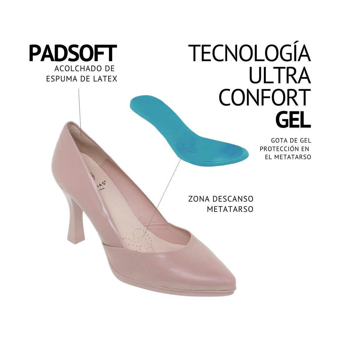 Zapato Tacón Mujer Samantha Rosa