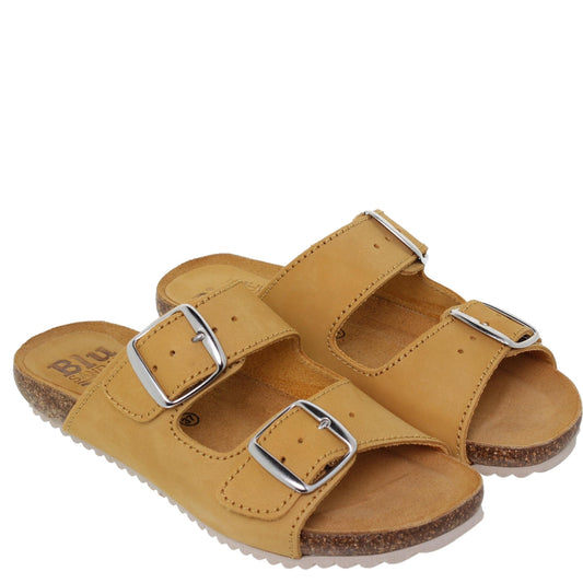 Sandalia Bio Mujer piel Mostaza Mirm