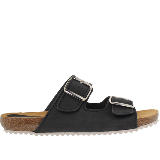 Sandalia Bio Mujer piel Negro Mirm
