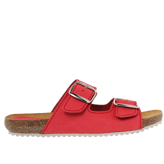 Sandalia Bio Mujer piel Rojo Mirm