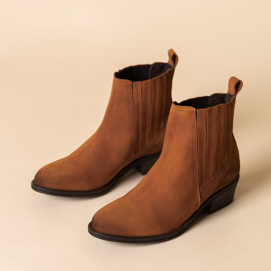 Botines Cowboy Mujer Oliw Cuero