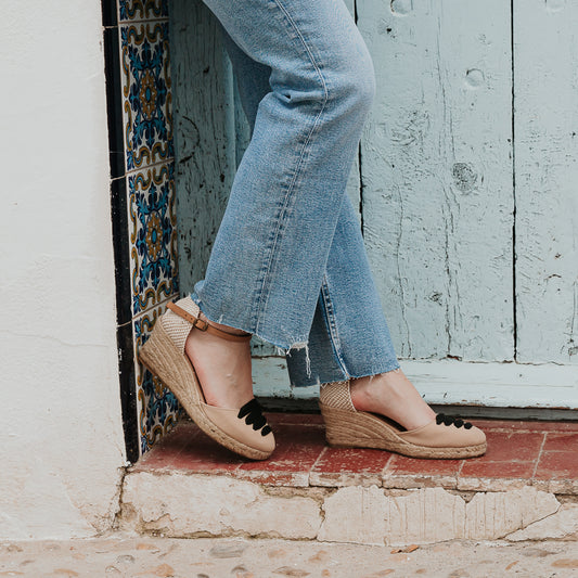 Sandalia Esparteña Mujer Linna Arena