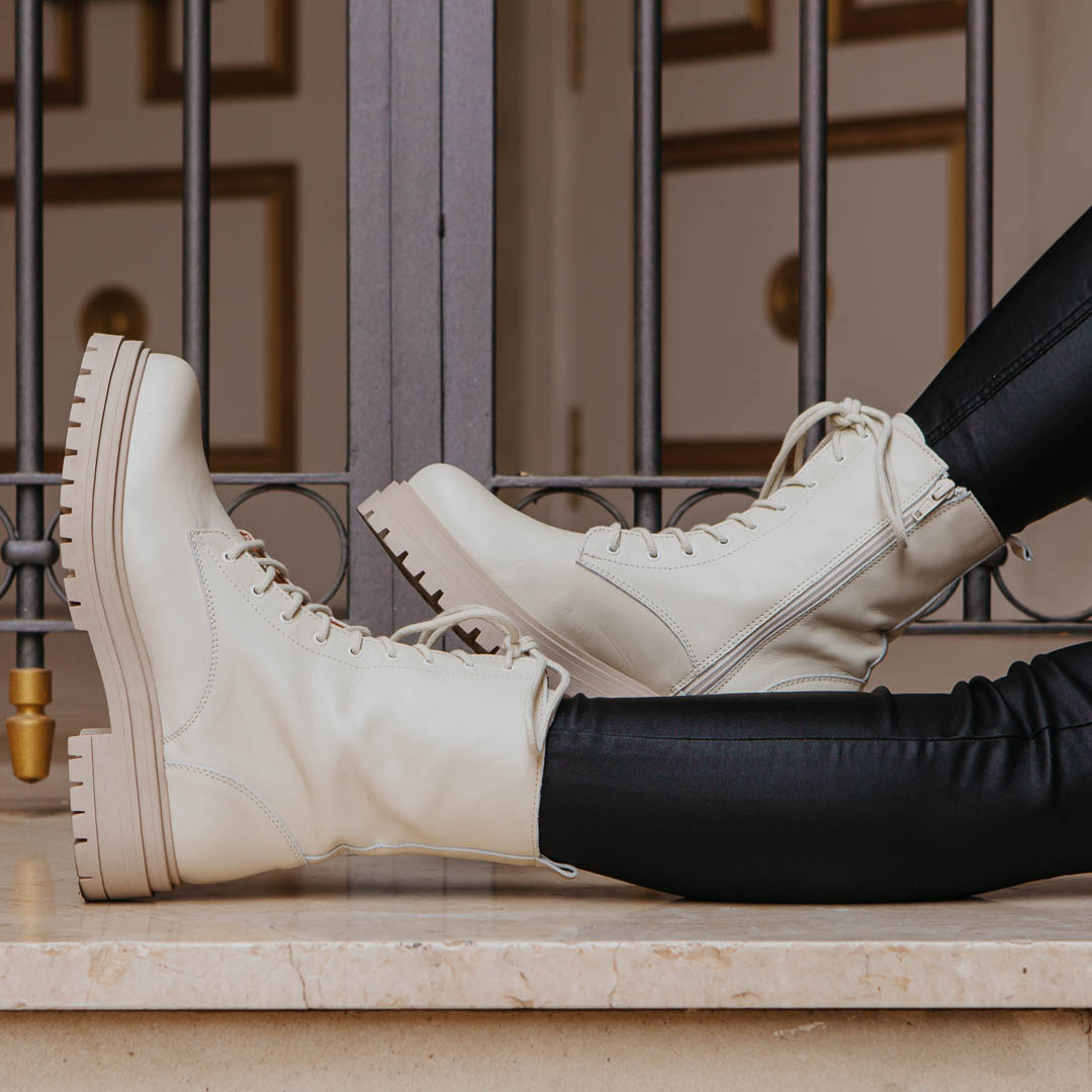 Botines Mujer Nuxia Beige