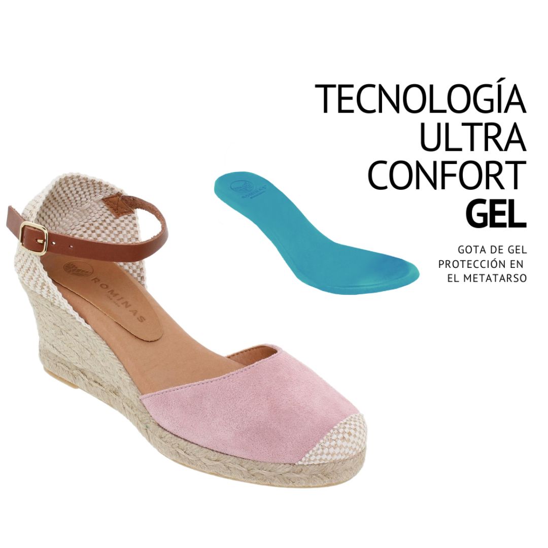 Sandalia Cuña Mujer Aisa Rosa