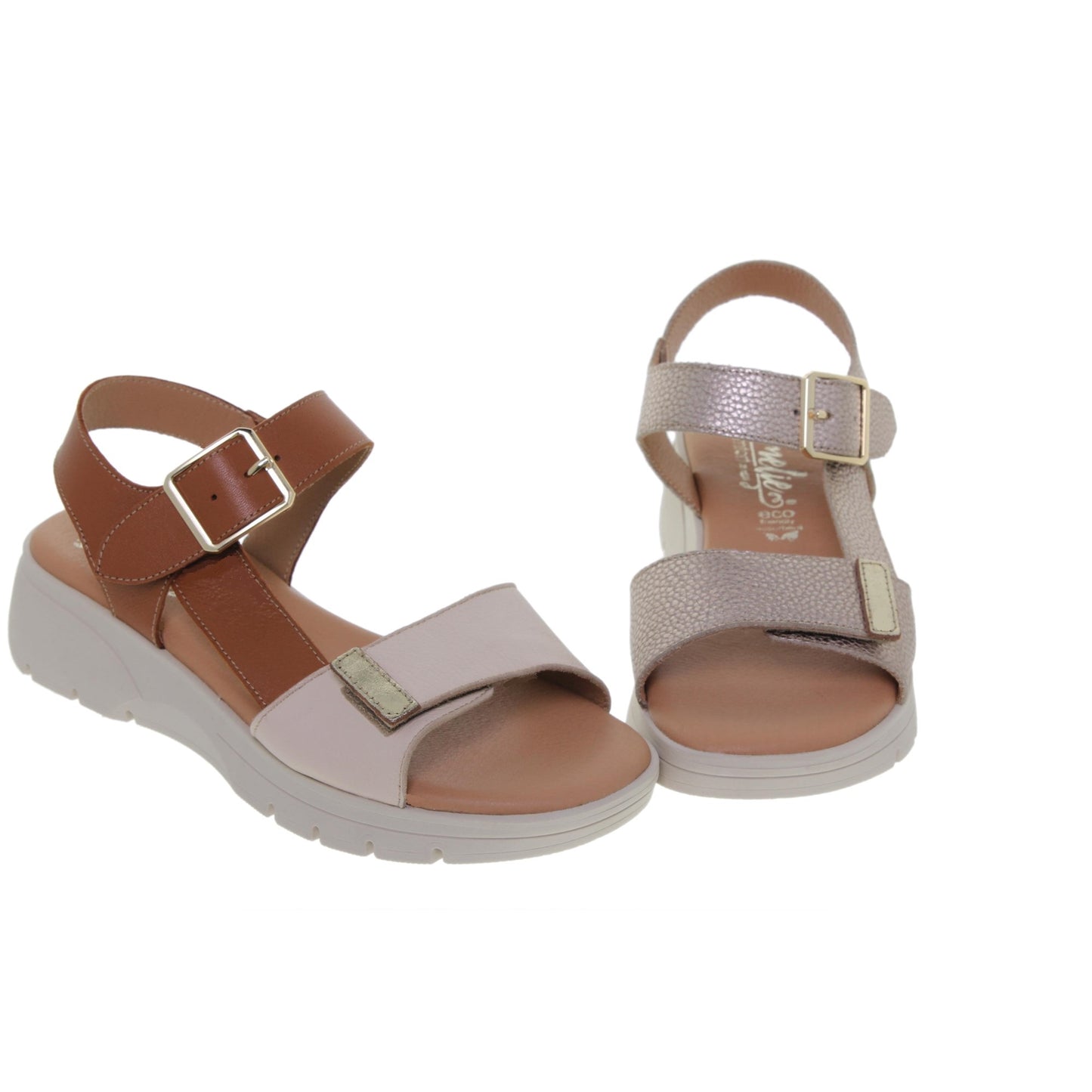 Sandalia Cuña Mujer piel Multicolor Mariola
