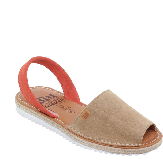 Abarcas Sandalia Menorquinas Mujer piel Beige Calma