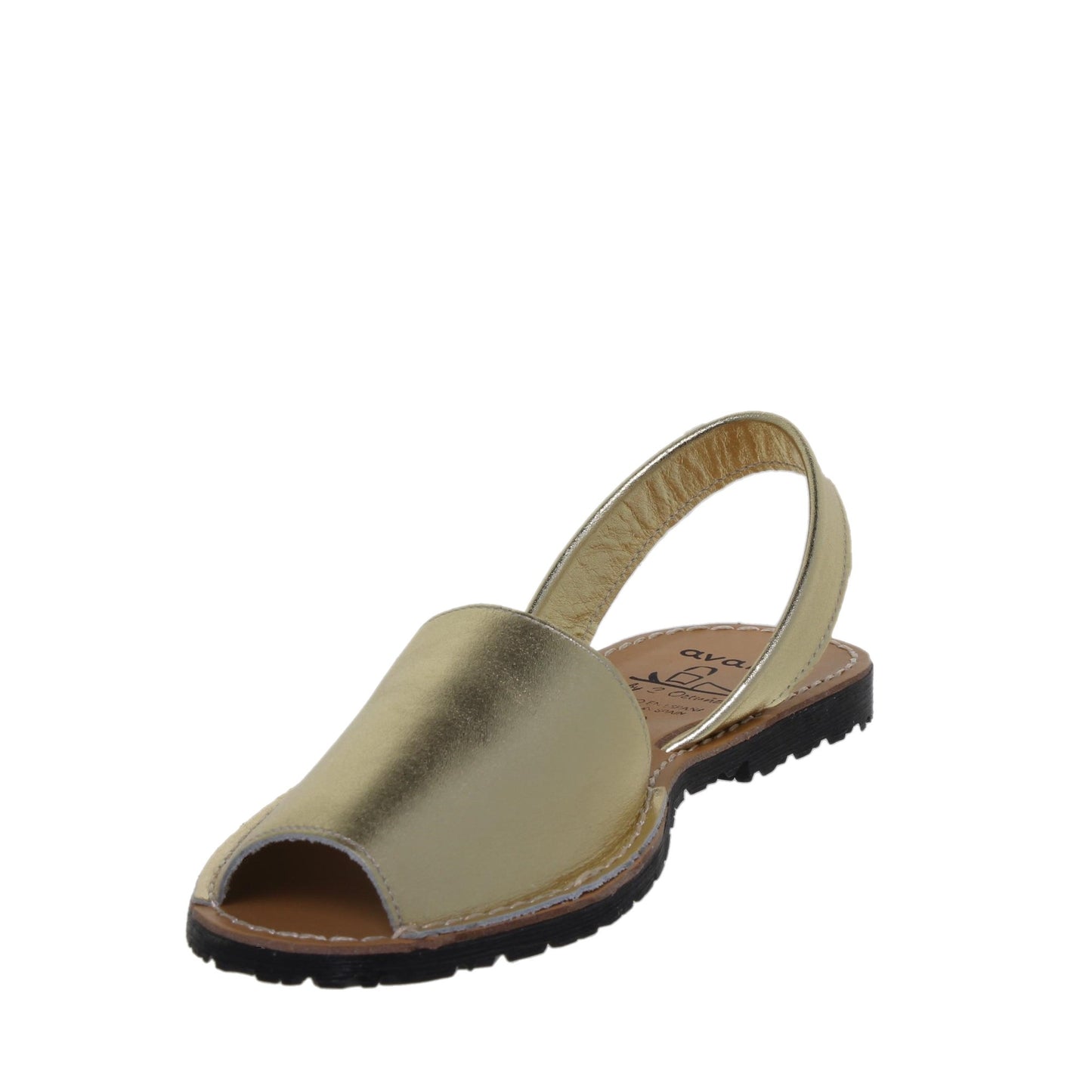 Abarcas Sandalia Menorquinas Mujer piel Oro Bruna