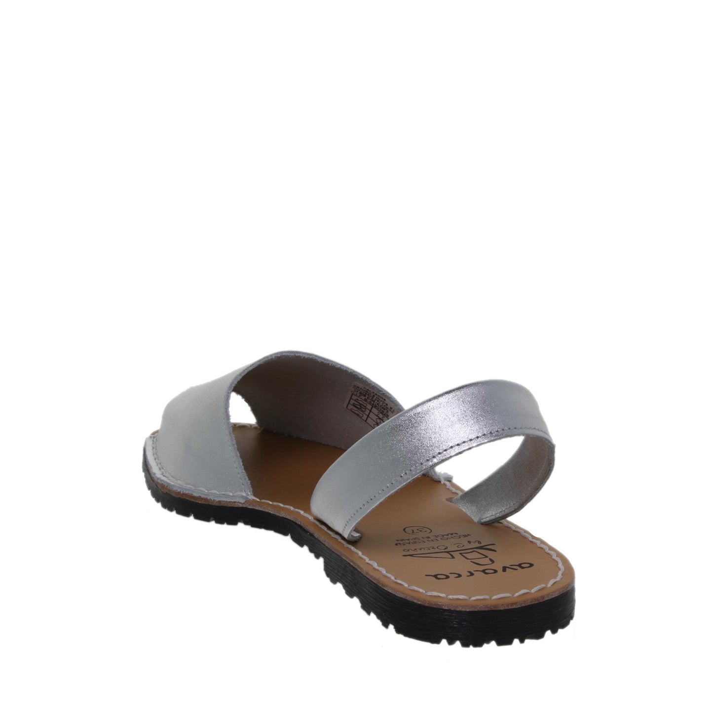 Abarcas Sandalia Menorquinas Mujer piel Plata Bruna