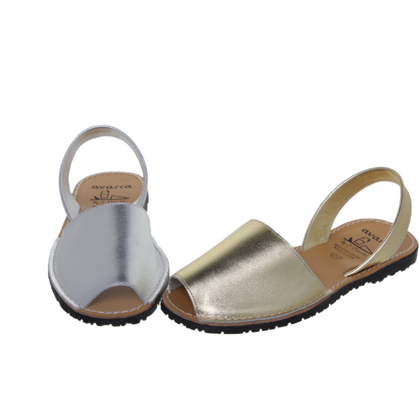 Abarcas Sandalia Menorquinas Mujer piel Oro Bruna