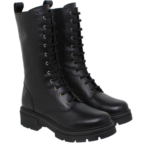 Botas Militares Mujer Ollan Negro