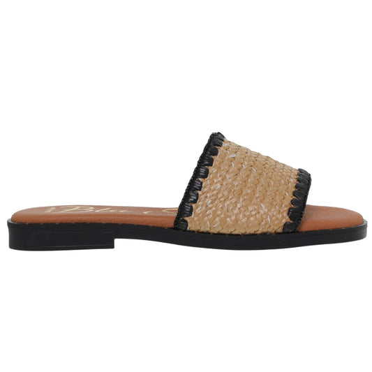 Sandalias planas mujer rafia natural Alexia