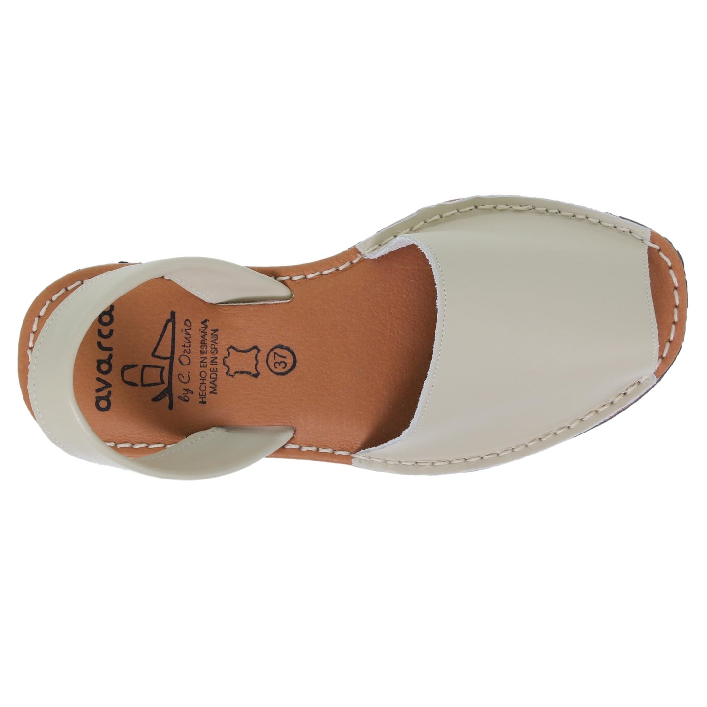 Abarcas Sandalia Menorquinas Mujer piel Beig Cleo