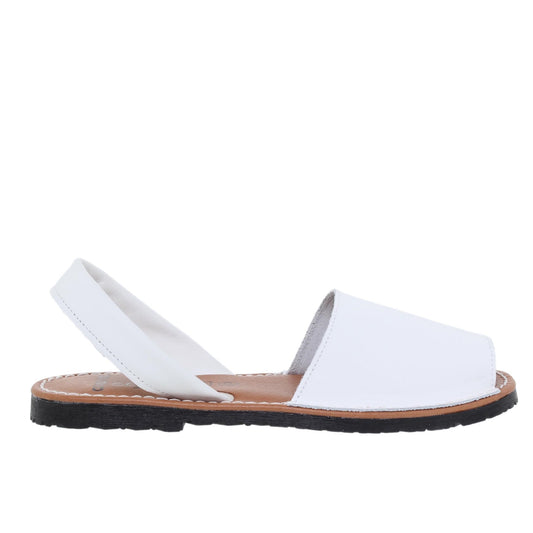 Abarcas Sandalia Menorquinas Mujer piel Blanco Cleo