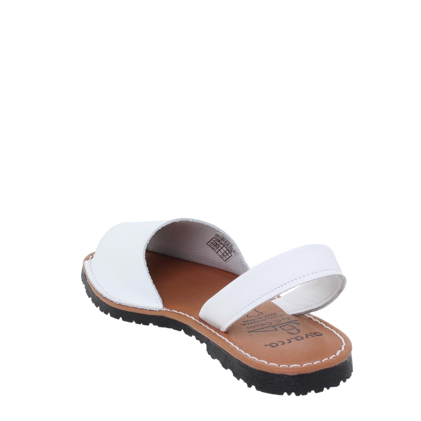 Abarcas Sandalia Menorquinas Mujer piel Blanco Cleo