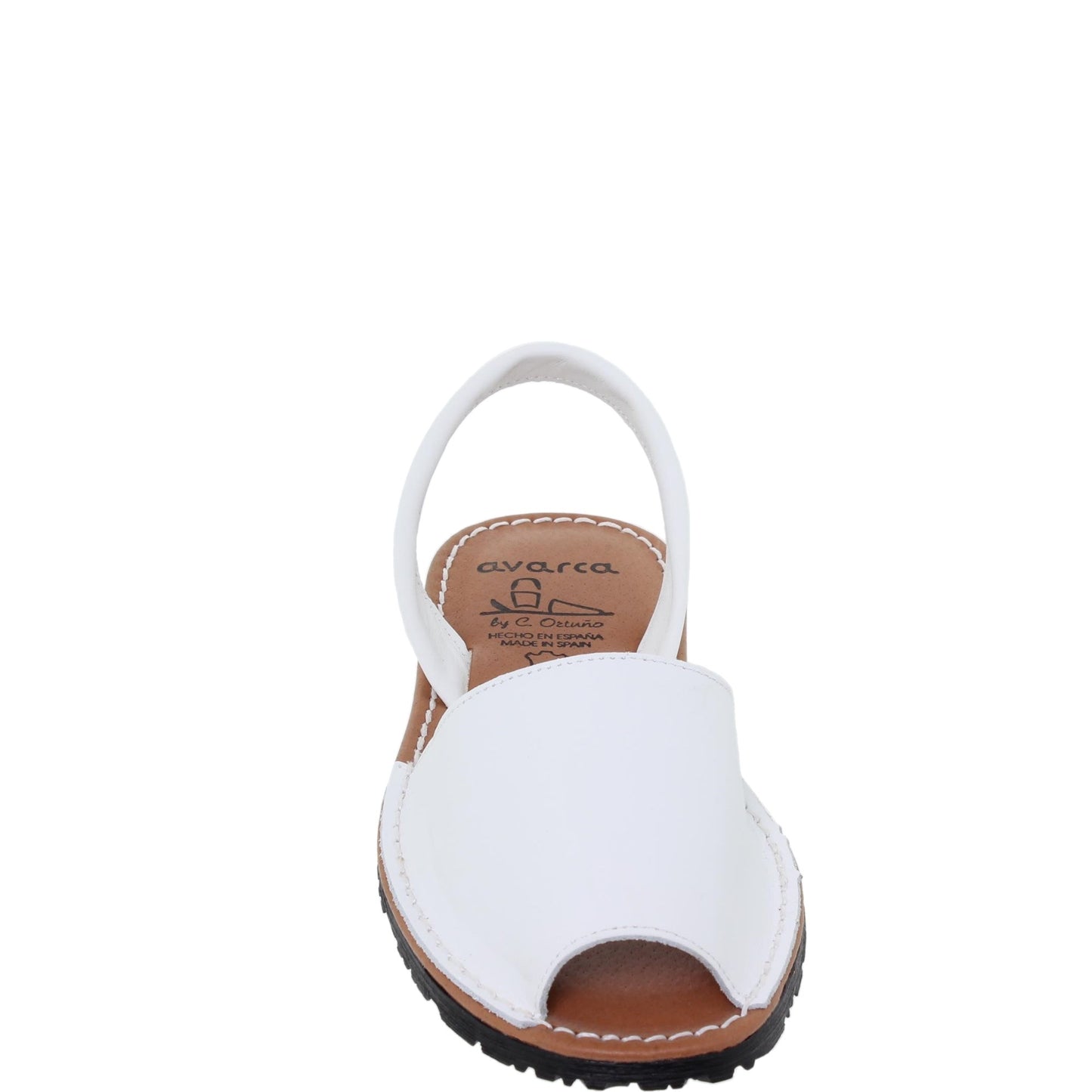 Abarcas Sandalia Menorquinas Mujer piel Blanco Cleo