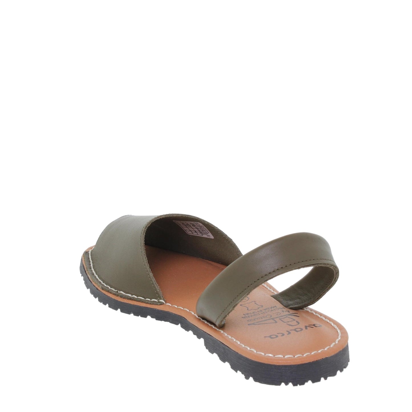 Abarcas Sandalia Menorquinas Mujer piel Kaki Cleo