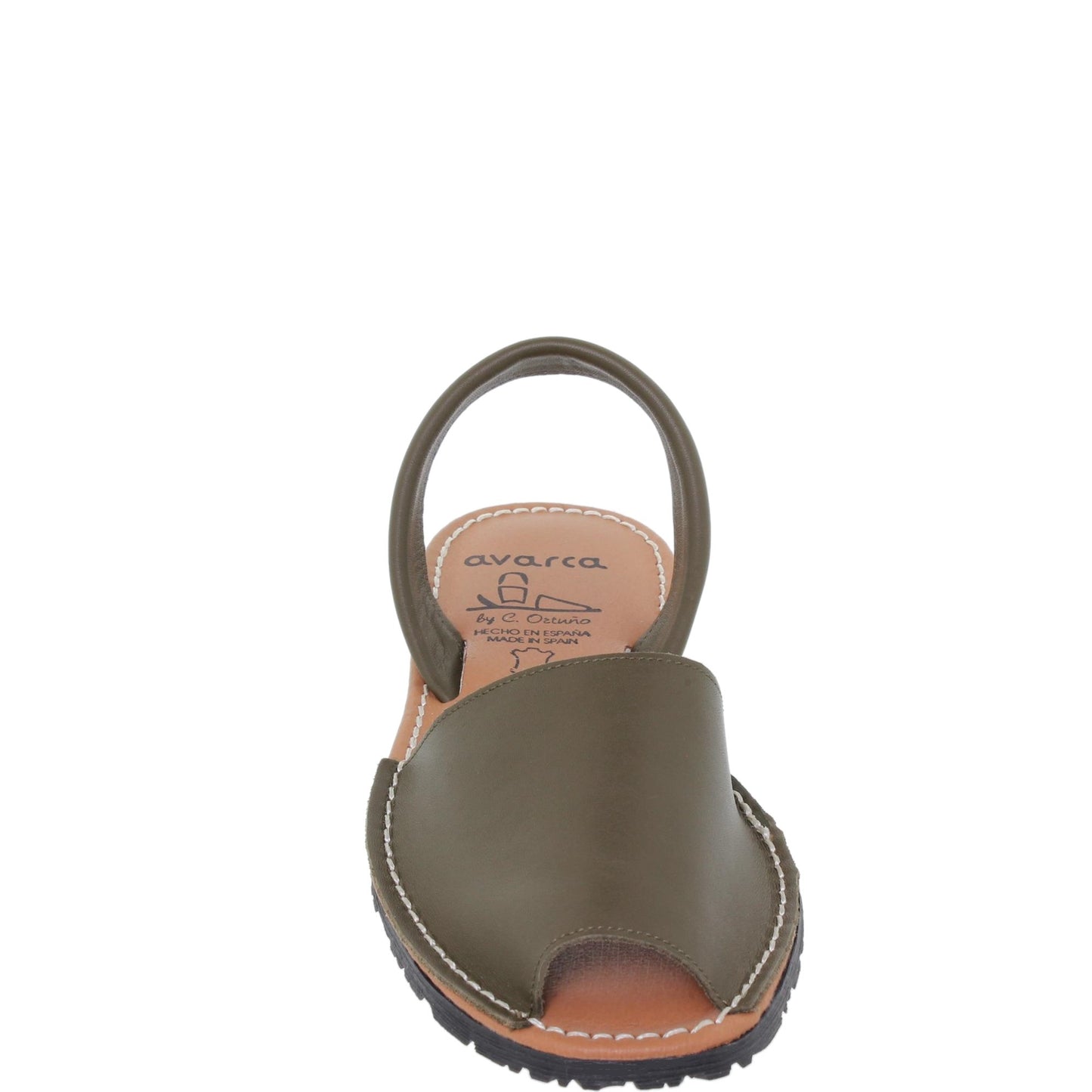 Abarcas Sandalia Menorquinas Mujer piel Kaki Cleo