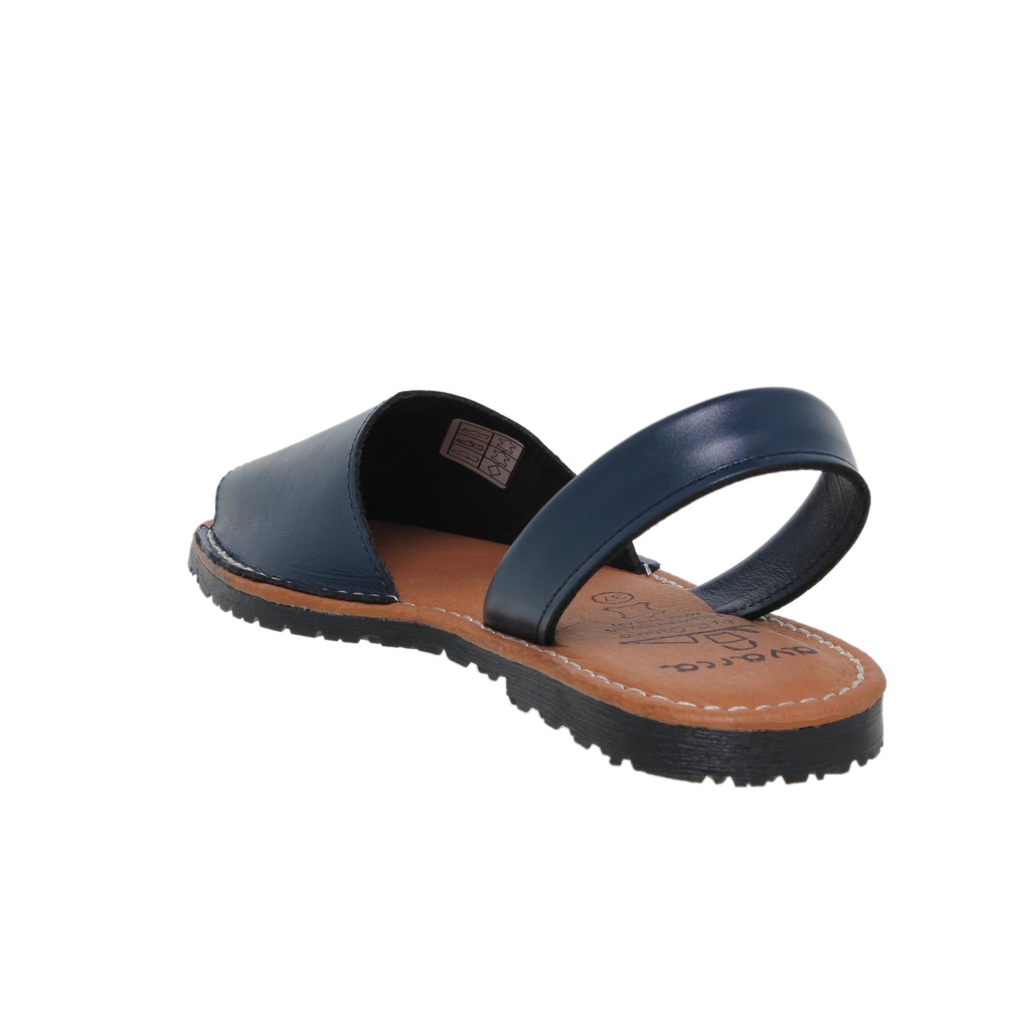 Abarcas Sandalia Menorquinas Mujer piel Marino Cleo