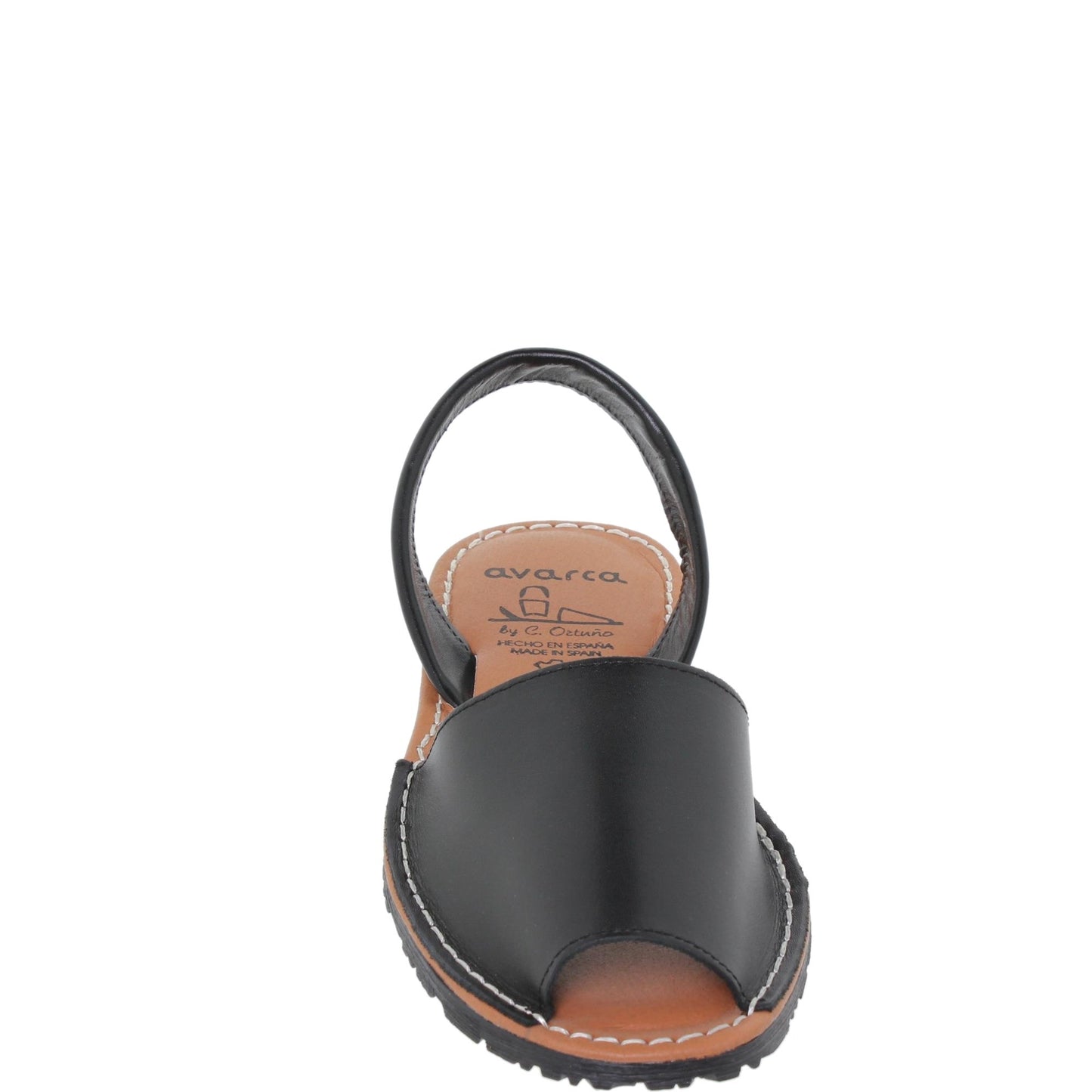 Abarcas Sandalia Menorquinas Mujer piel Negro Cleo