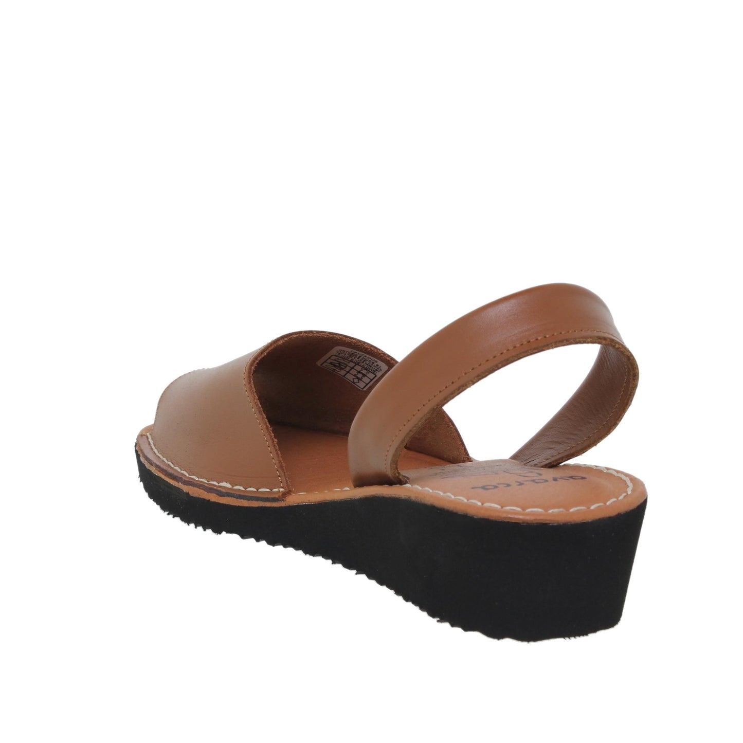 Abarcas menorquinas cuña mujer piel cuero Aida