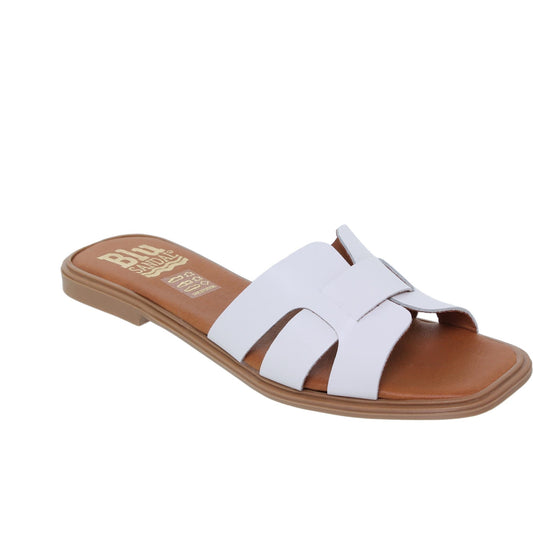 Sandalia Plana Mujer Abril Blanco
