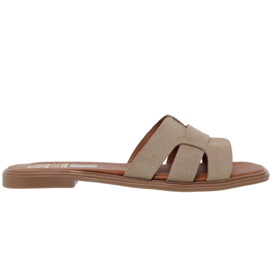 Sandalia Plana Mujer Abril Taupe